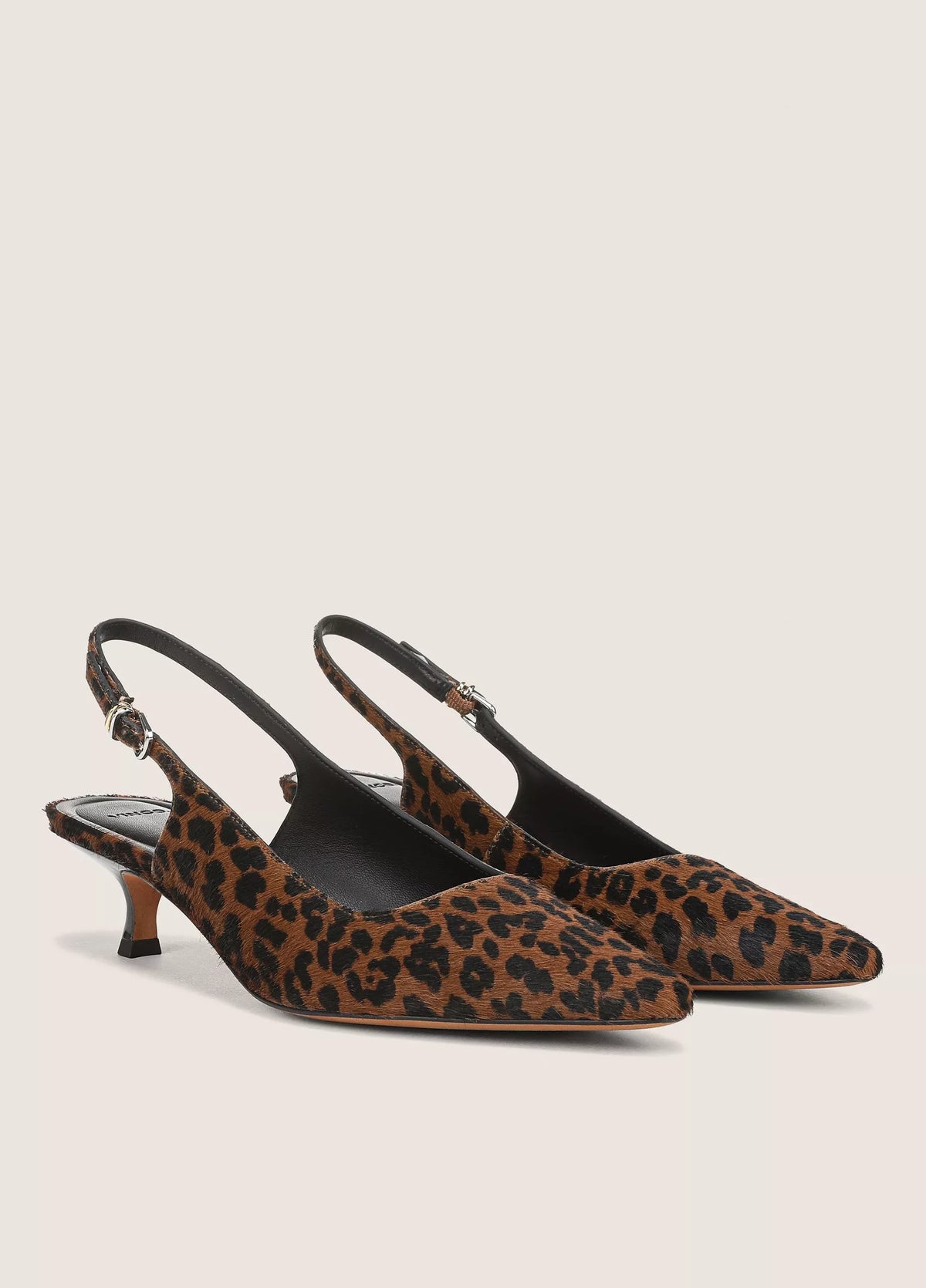 Vince Sabra Leopard-Print Calf Hair Slingback Heel