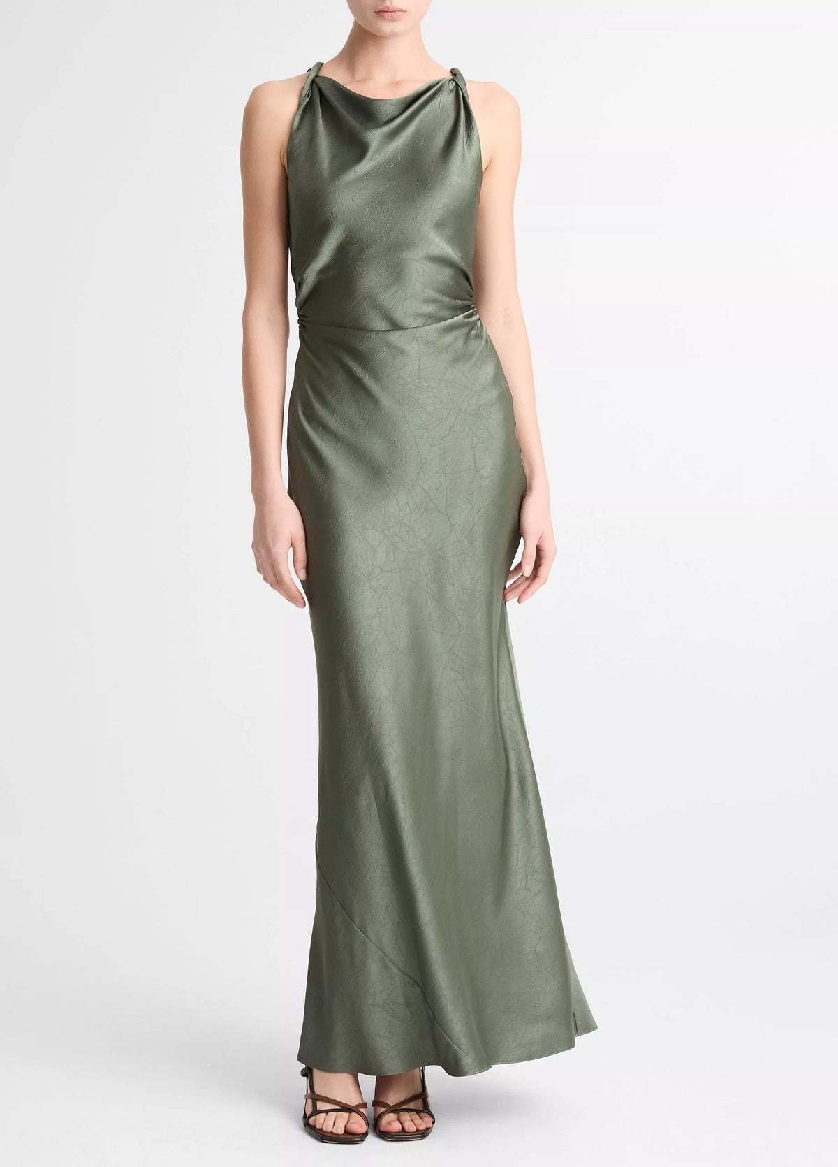Vince Twist Shoulder Dress - Pine Grove