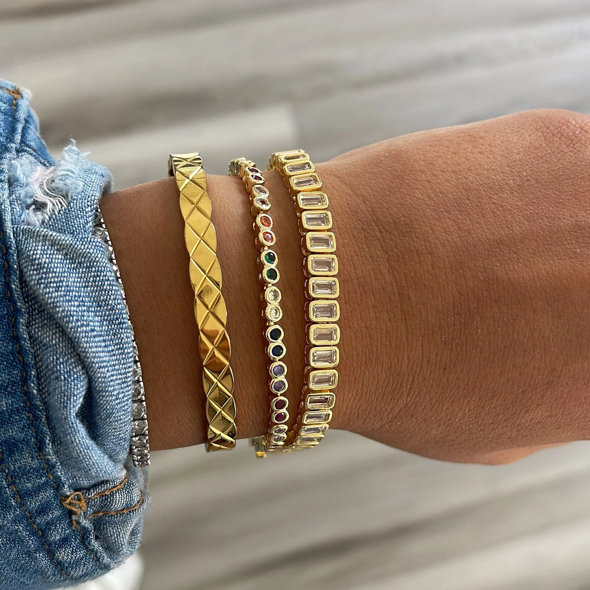 Erin Fader Ella Tennis Bracelet Bracelet - Gold
