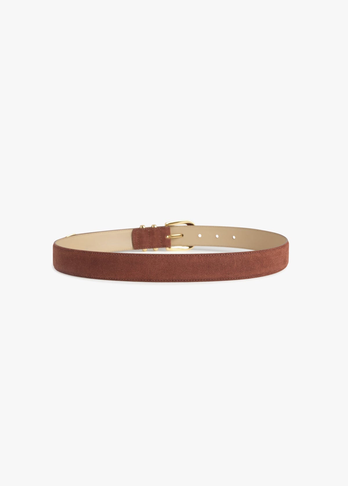 The Suede Jordan Belt - Light Brown Polished