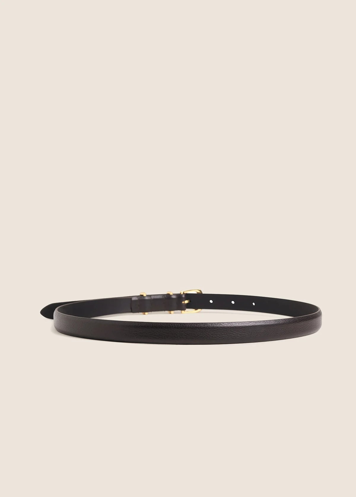 Favorite Daughter Skinny Jordan Belt - Brown/Polished Gold