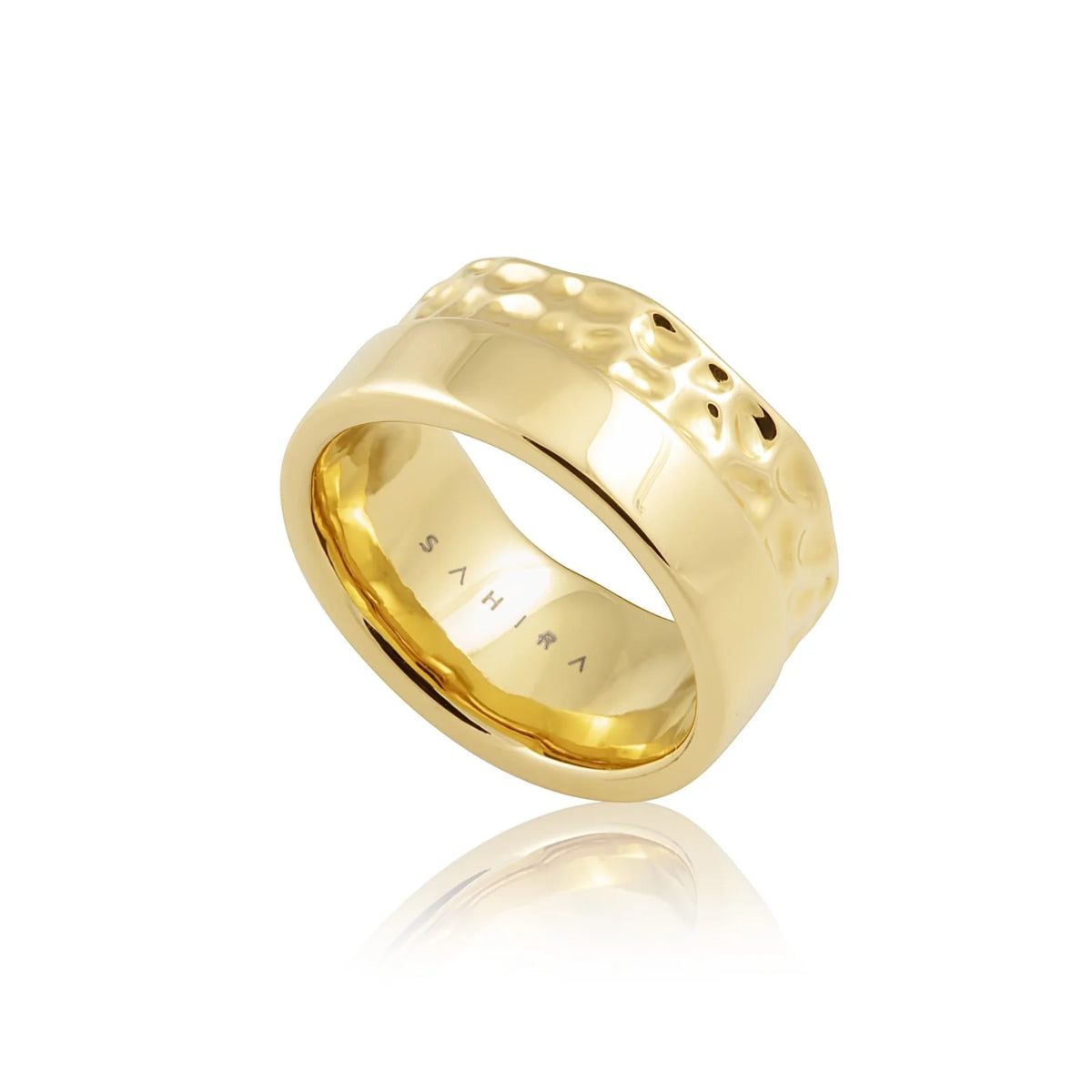 Sahira Jasper 18K Gold Plated Band Ring