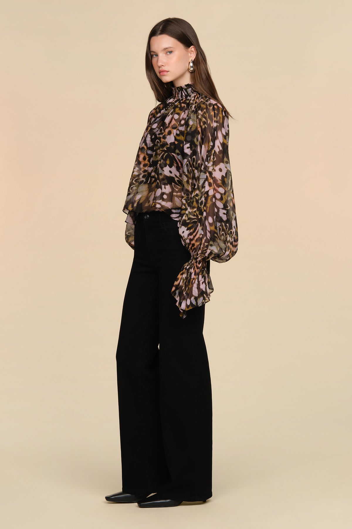 AMUR Kellen Chiffon Top