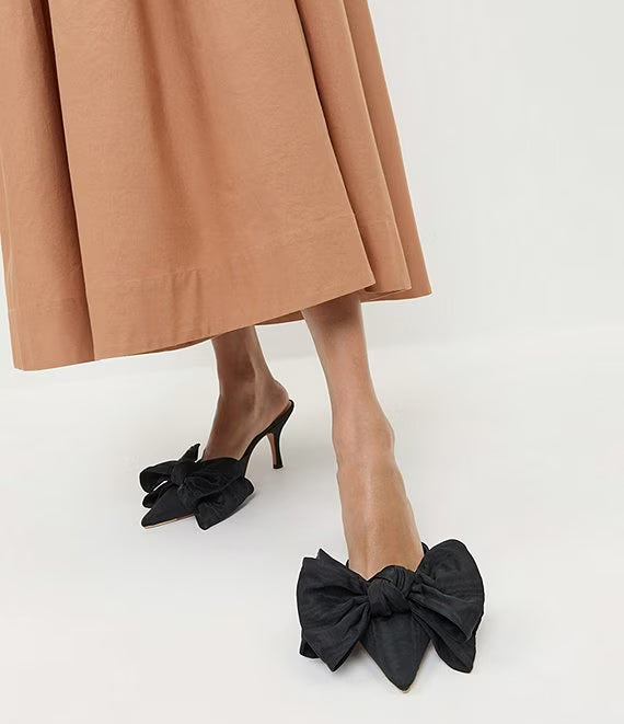 Margot Bow Mule - Black