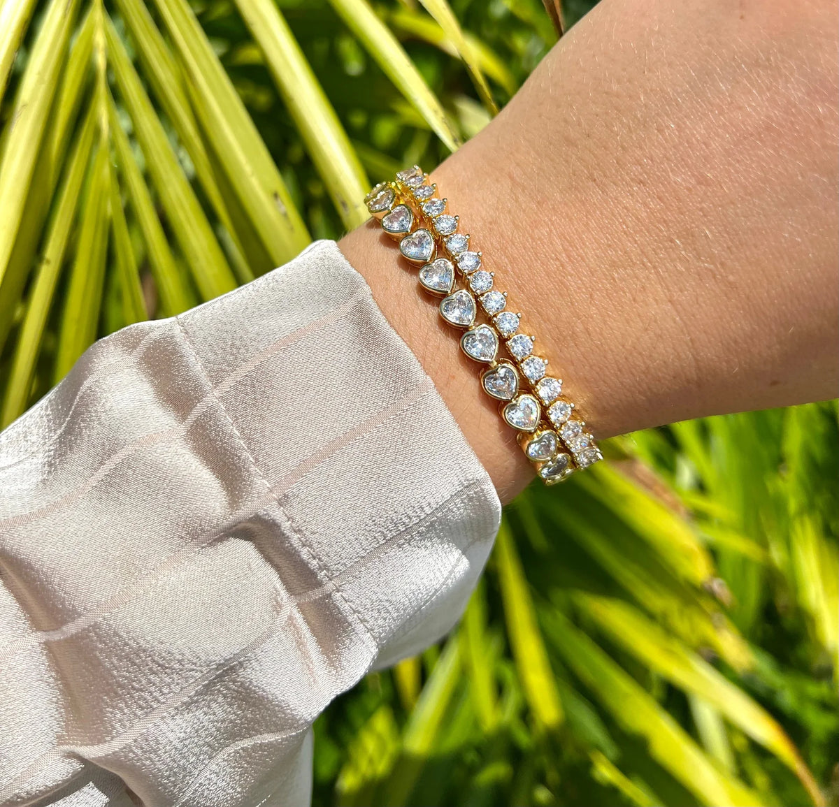 Sahira Jewelry Design Melinda Tennis Bracelet - Gold (6.5")