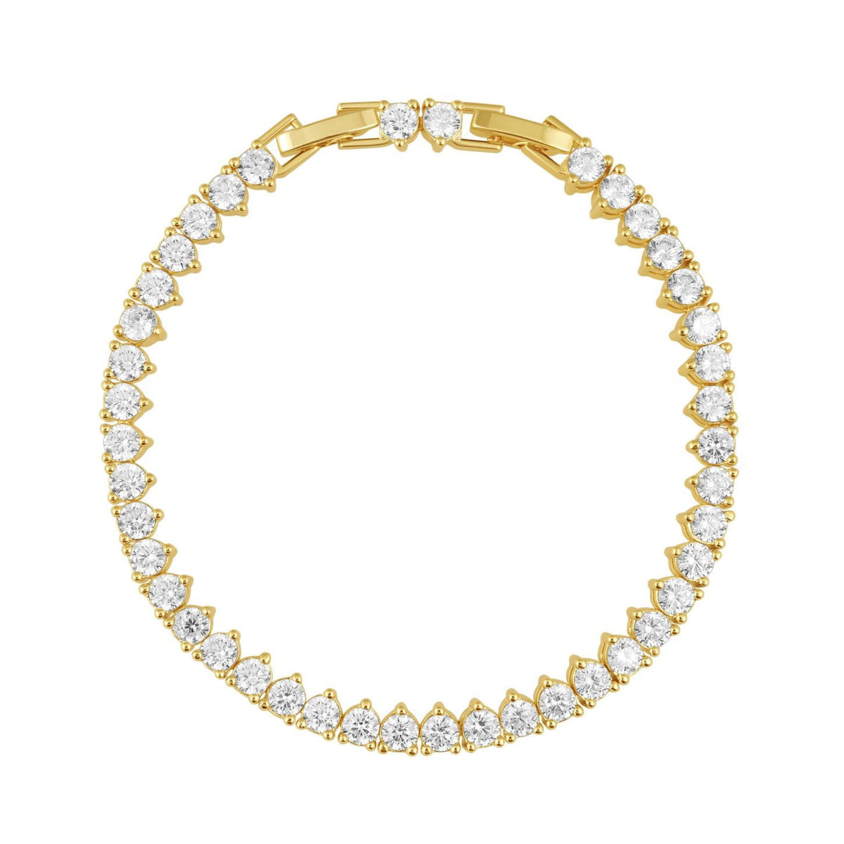 Sahira Jewelry Design Melinda Tennis Bracelet - Gold (6.5")
