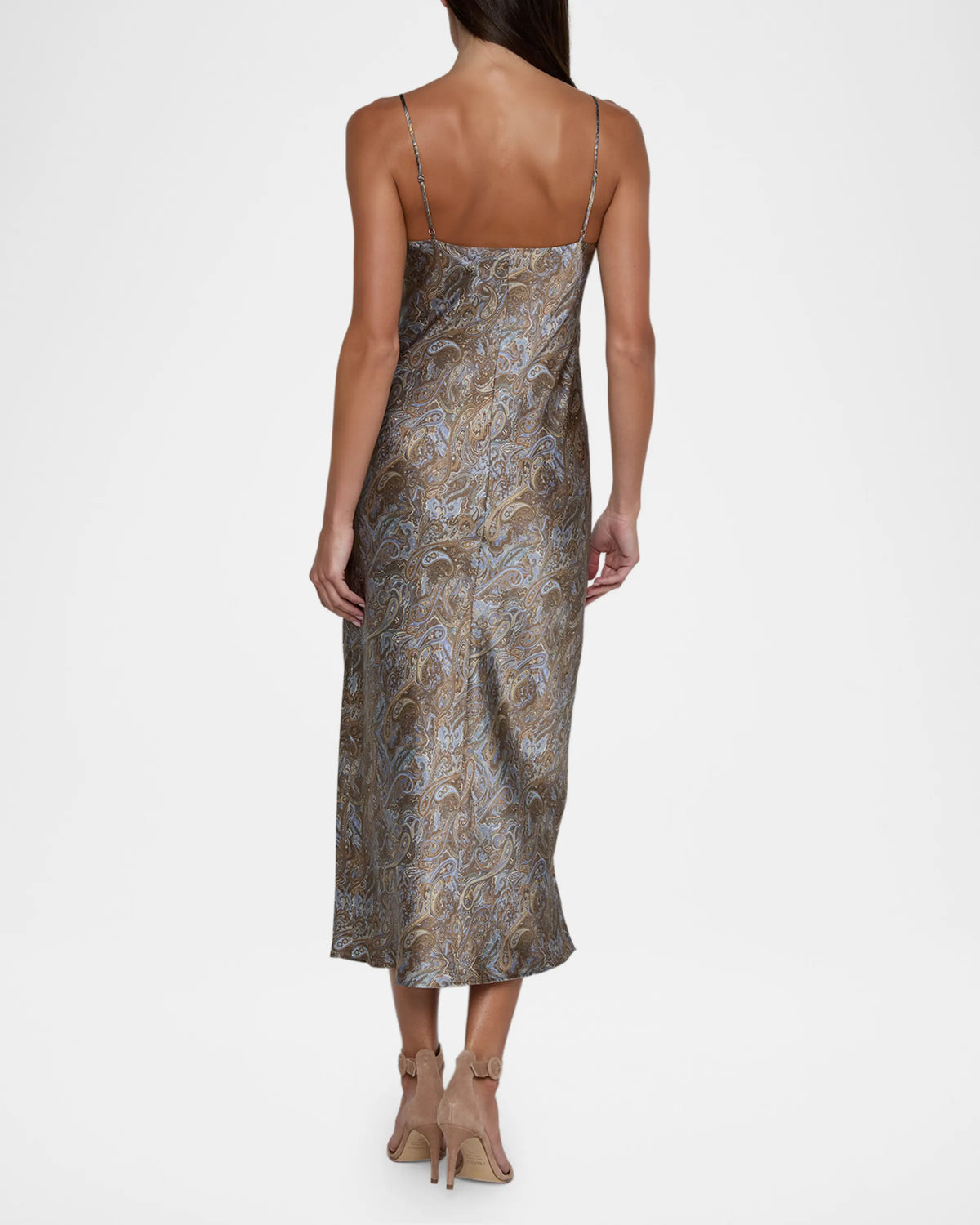 Seridie Paisley Mid-Length Slip Dress