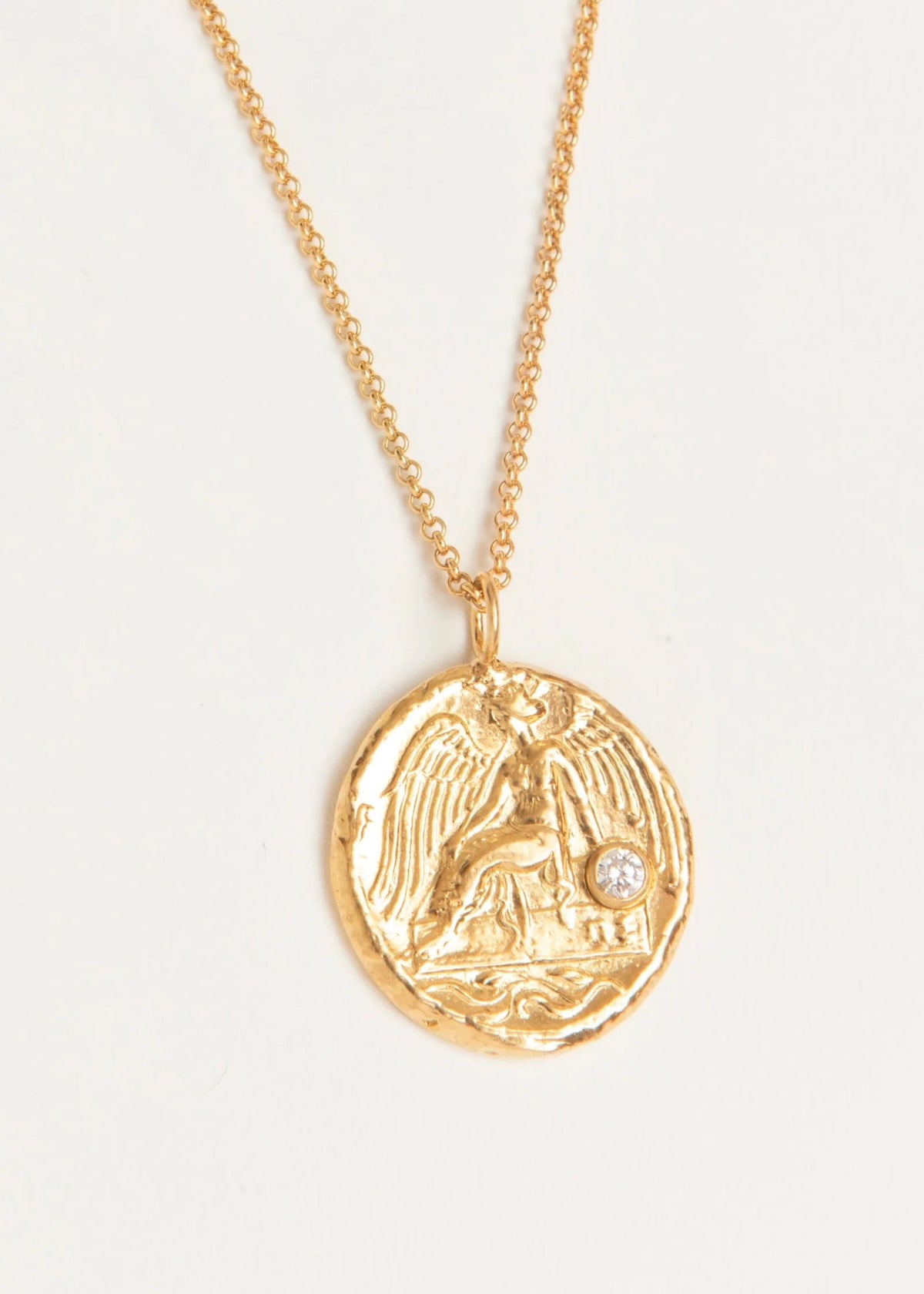 Pamela Card Lab Diamond Winged Victory Necklace - Gold
