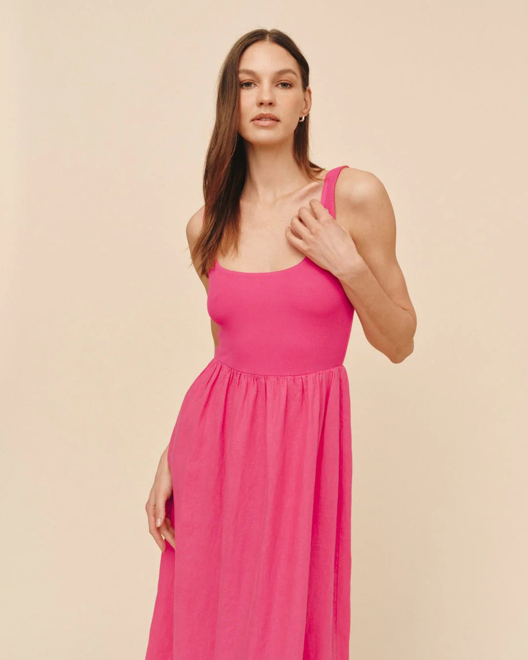 Bella Dahl Sleeveless Knit Combo Dress