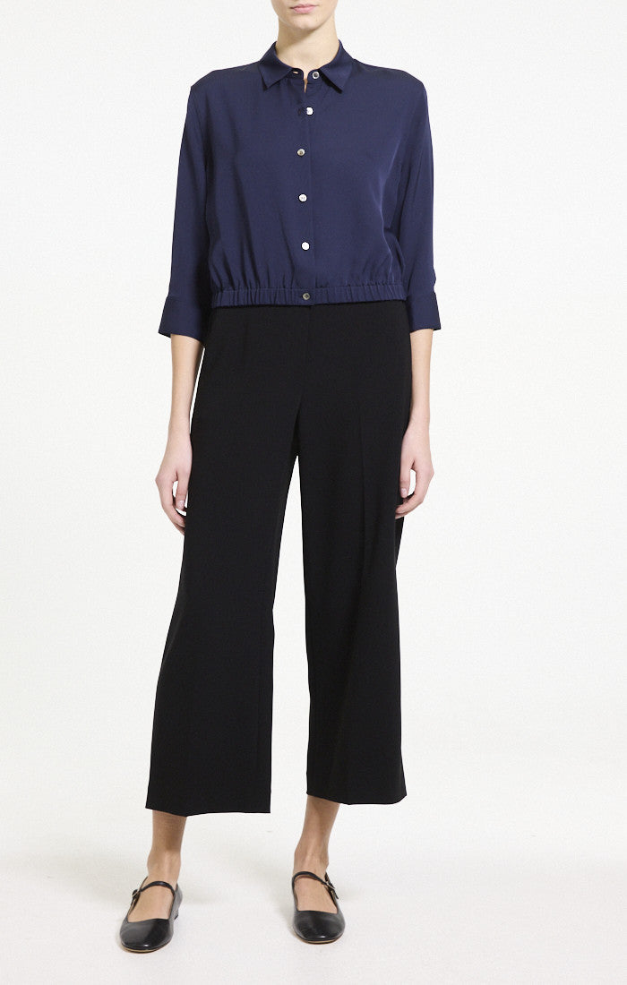 Theory Three-Quarter Sleeve Cropped Shirt