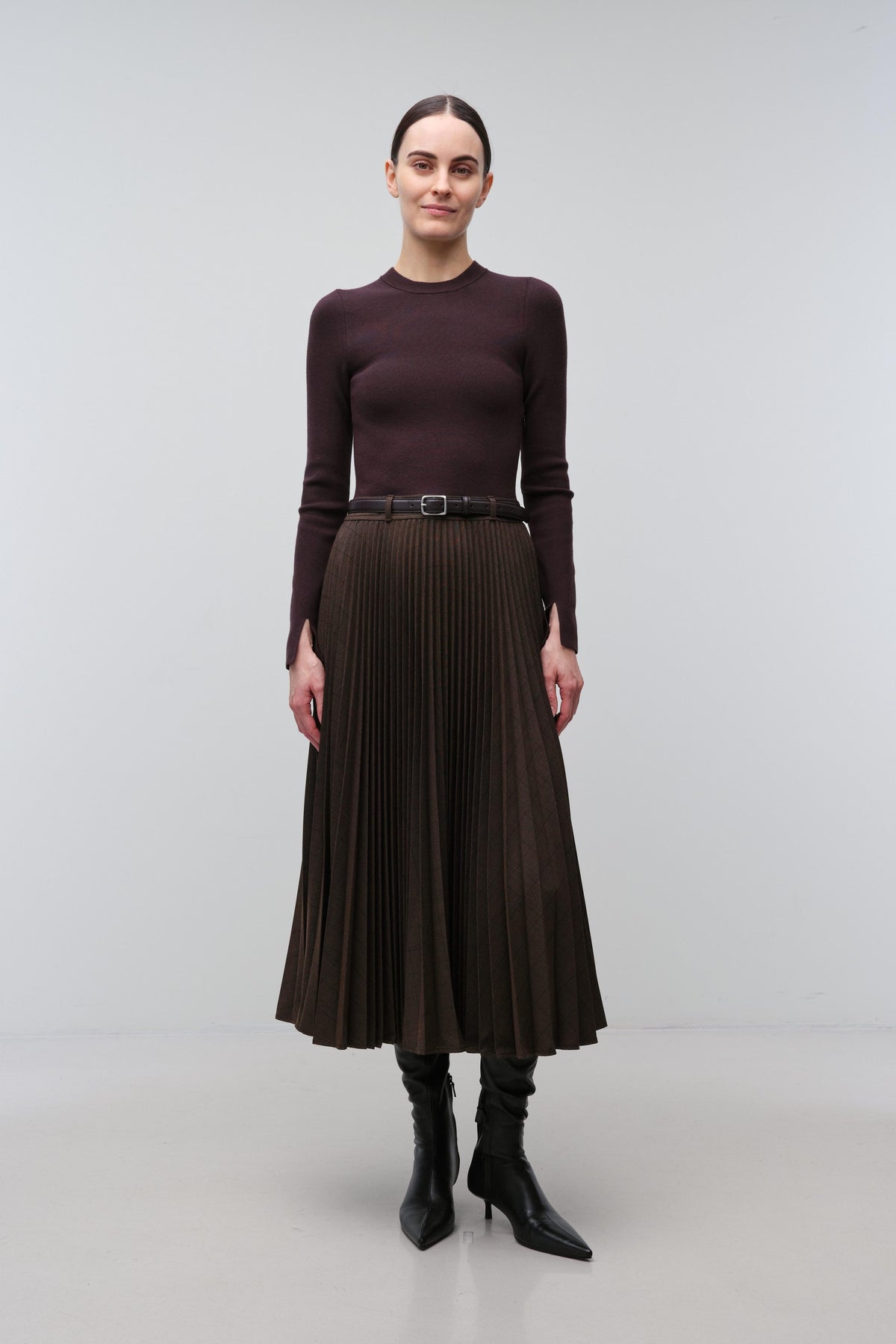 Simkhai Trista Long-Sleeve Midi Dress