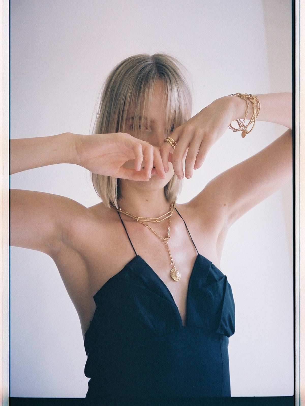 Pamela Card Jewelry Trompe L'Oeil Necklace - Gold