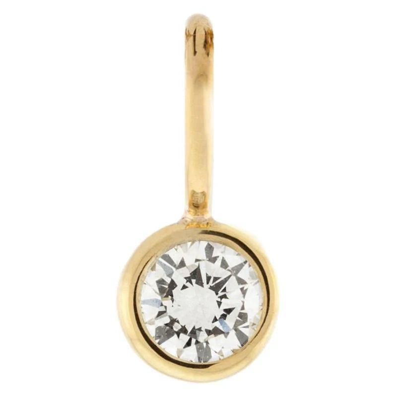 Heather B. Moore 4mm White Diamond Yellow Gold Bezel