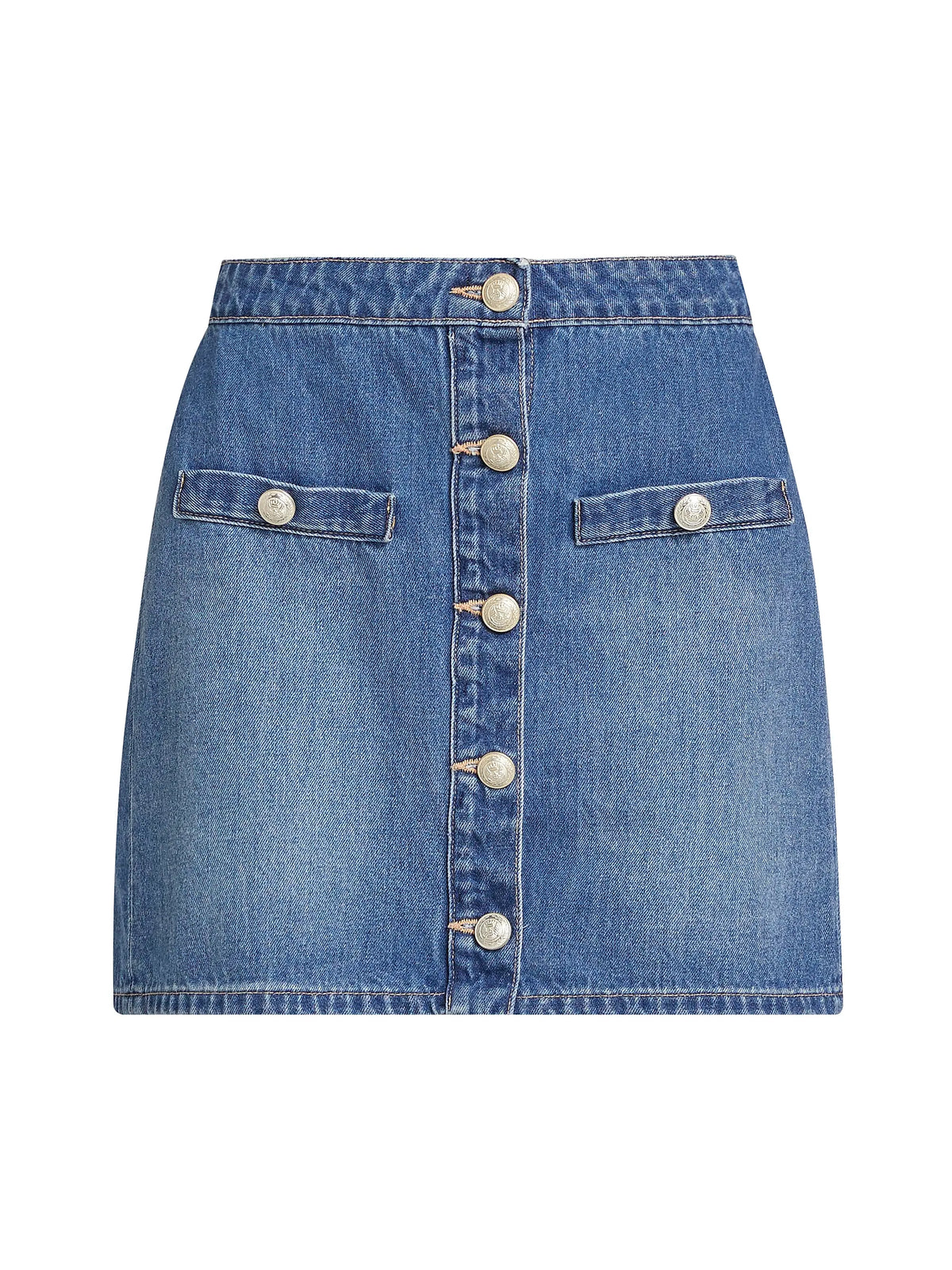 Kris Button Front Mini Skirt