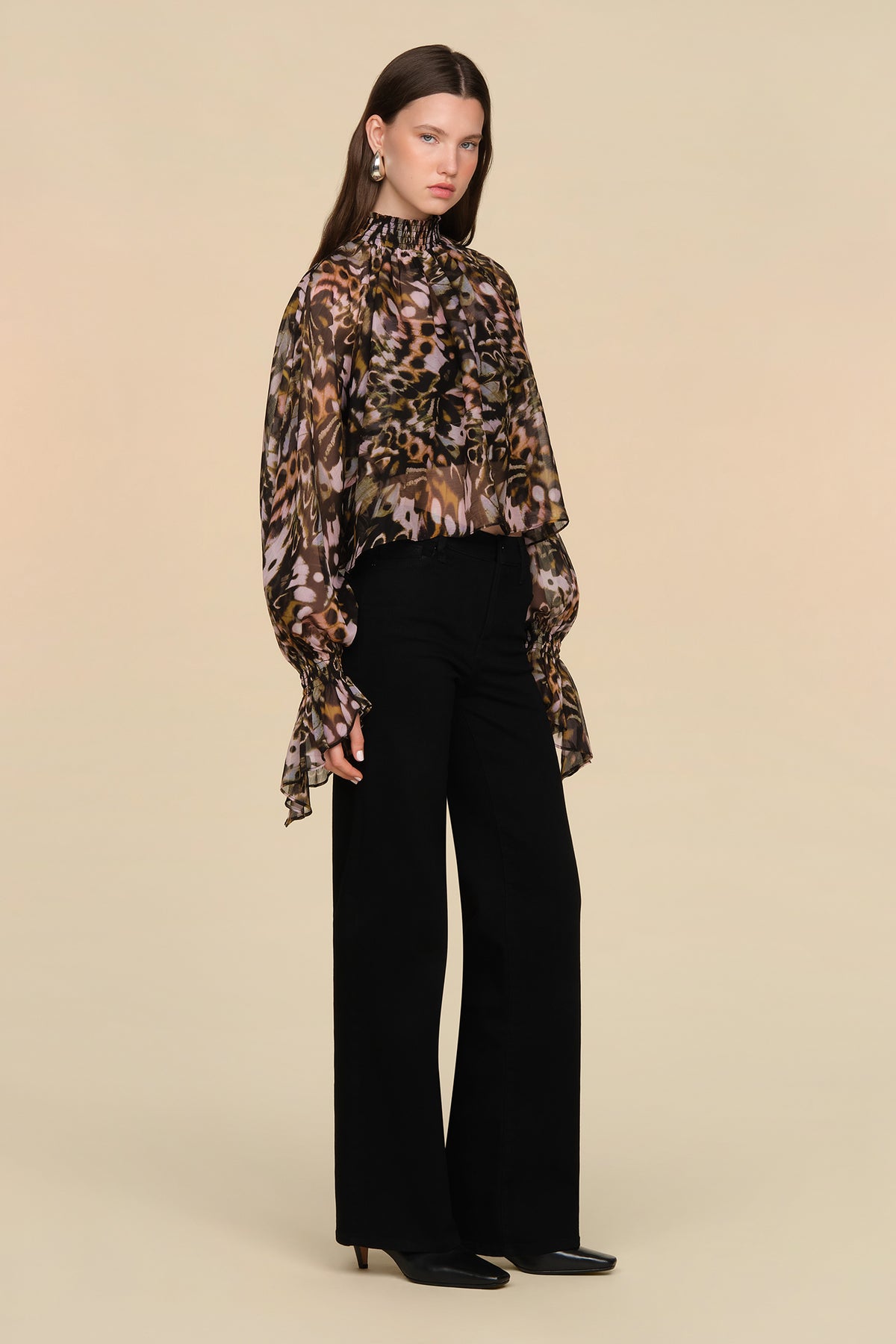 AMUR Kellen Chiffon Top