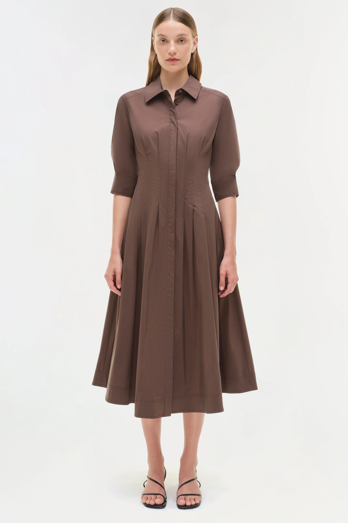Jonathan Simkhai Jazz Pintuck Midi Dress