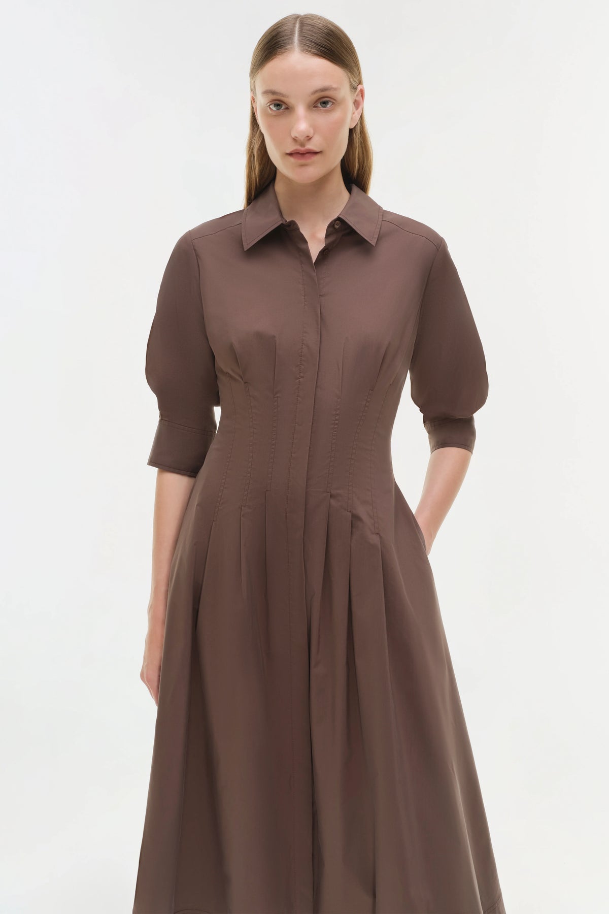 Jonathan Simkhai Jazz Pintuck Midi Dress