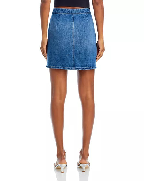 Kris Button Front Mini Skirt