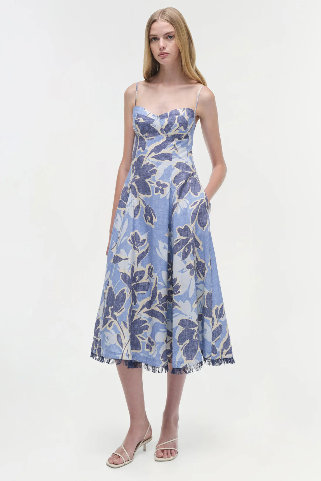 Analise Linen Midi Dress