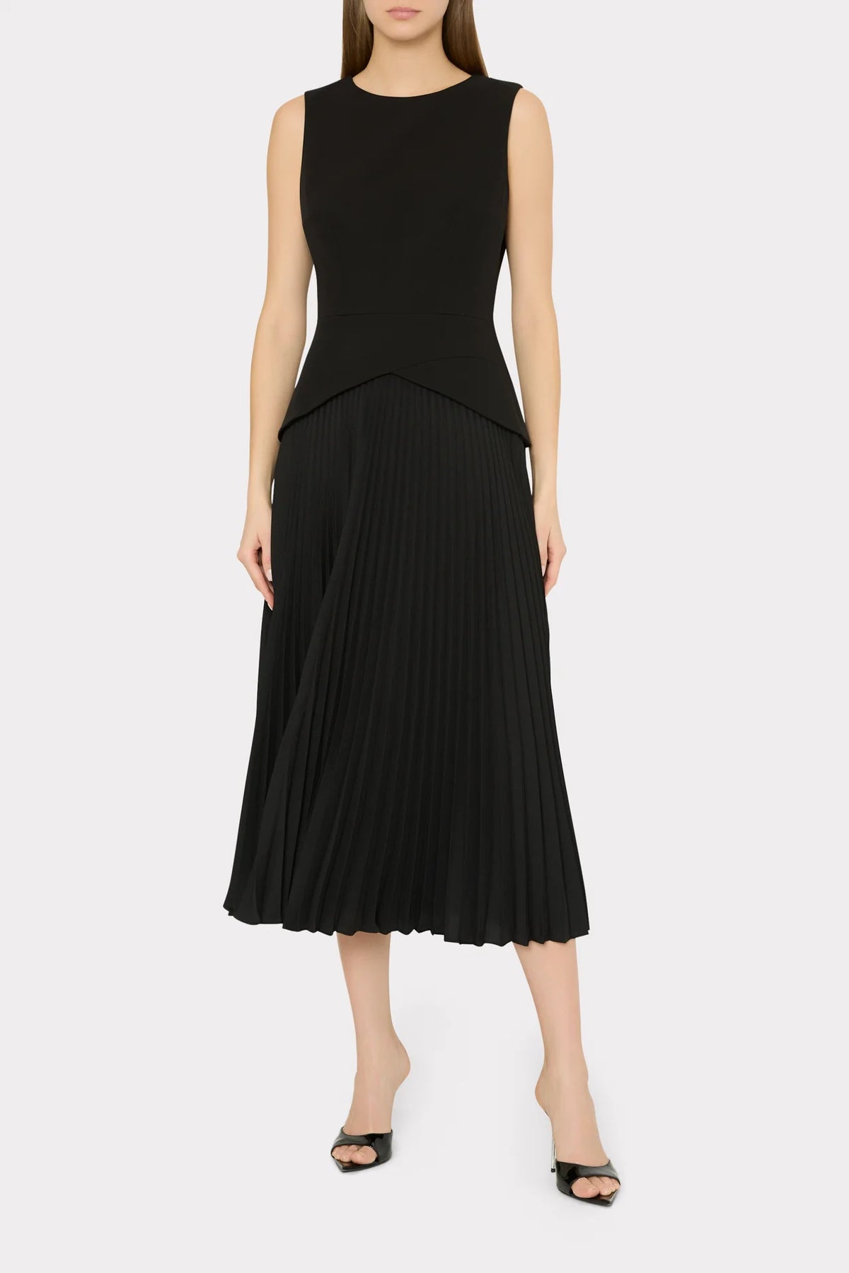Milly Haddy Pleated Midi Dress