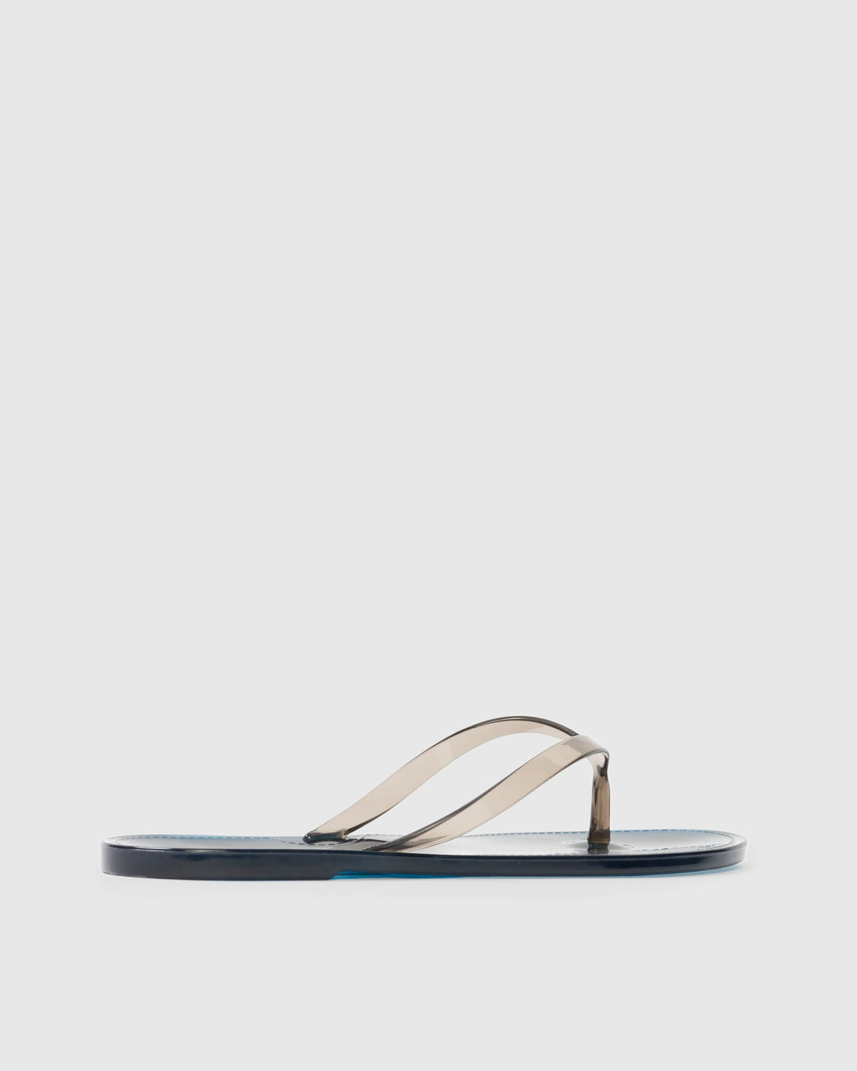 Black Suede Studio Crystal Sandal - Navy