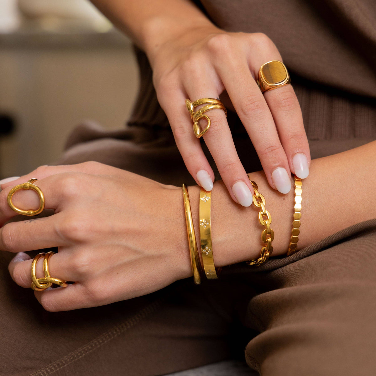 Sahira Tiger Eye Statement Ring