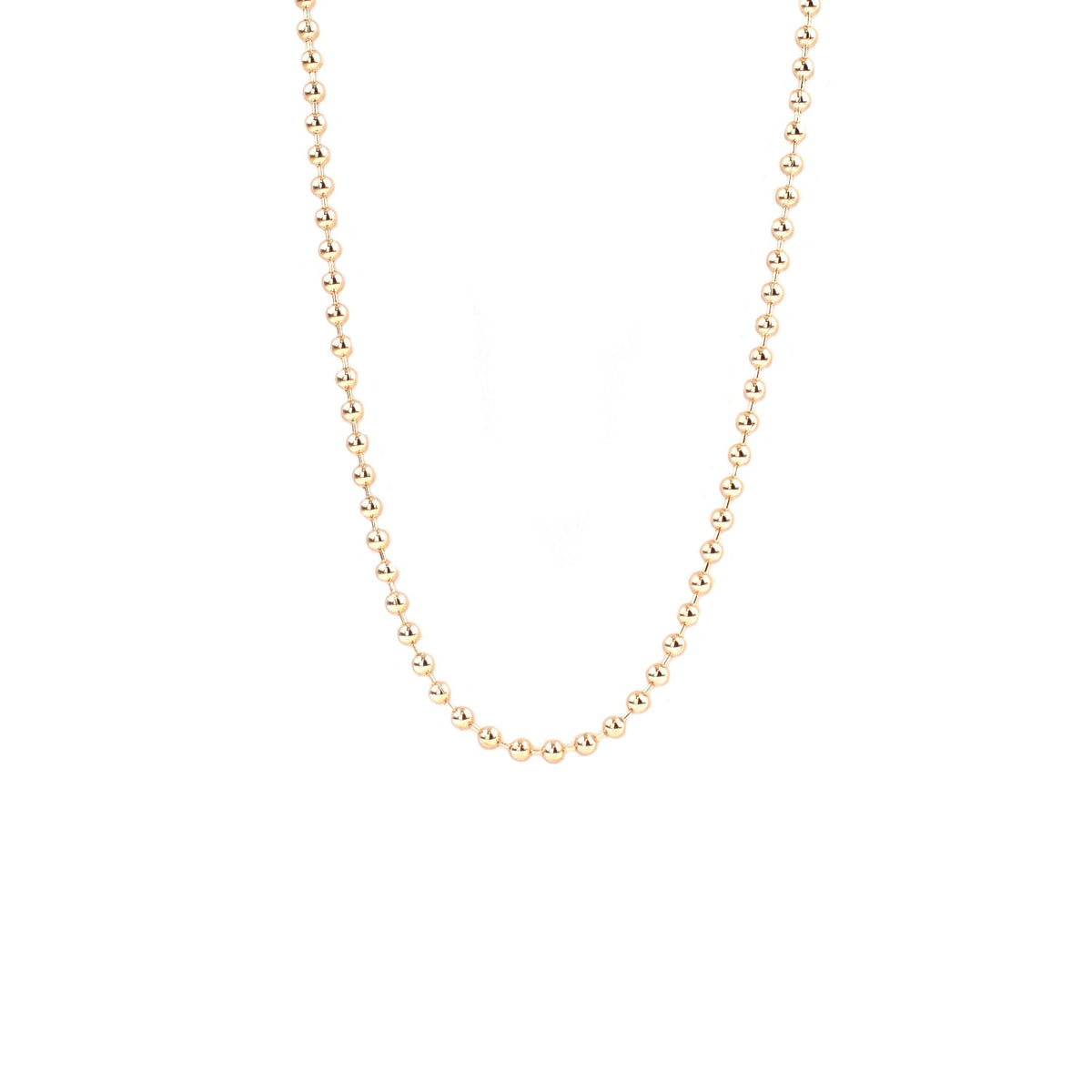 Gold Plated 18" Ball Chain Necklace