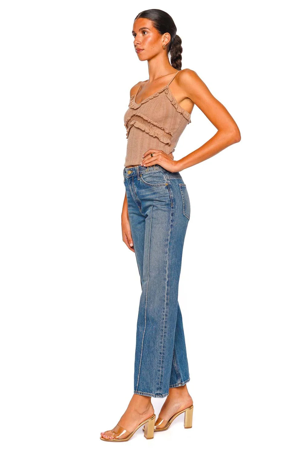 Ulla Johnson The Agatha Straight Leg Pintuck Jean