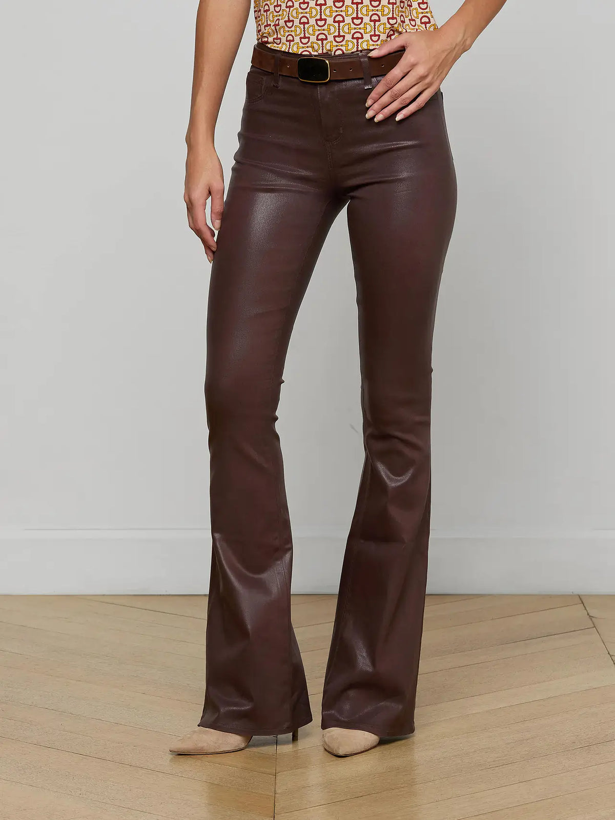 L'Agence Marty Coated Flare Jean