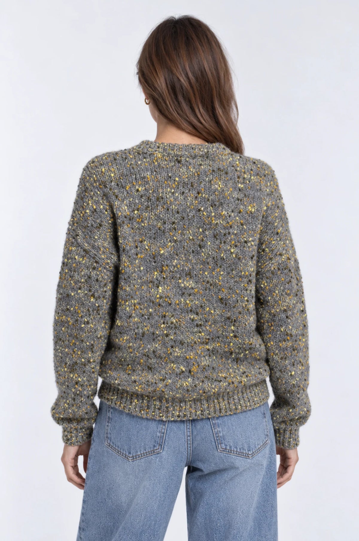 Minnie Rose Boxy Long Sleeve Crew Neck