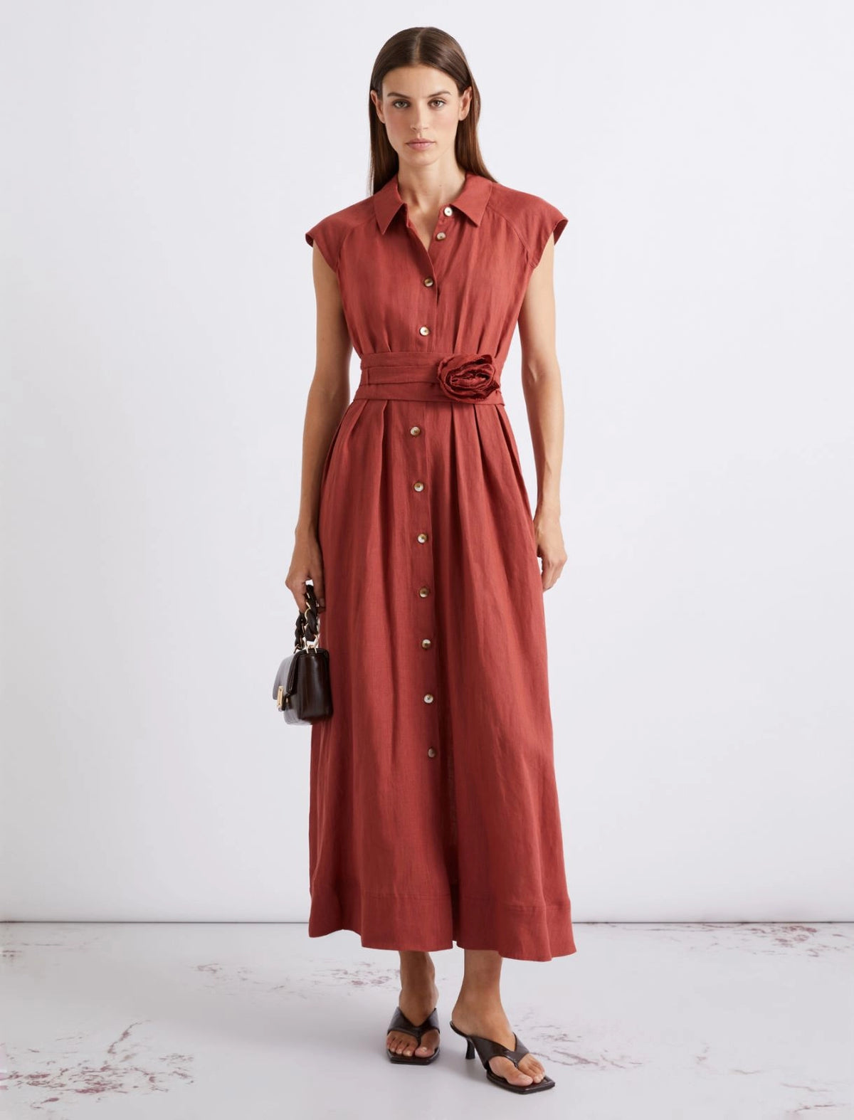 Marella Pure linen shirt dress