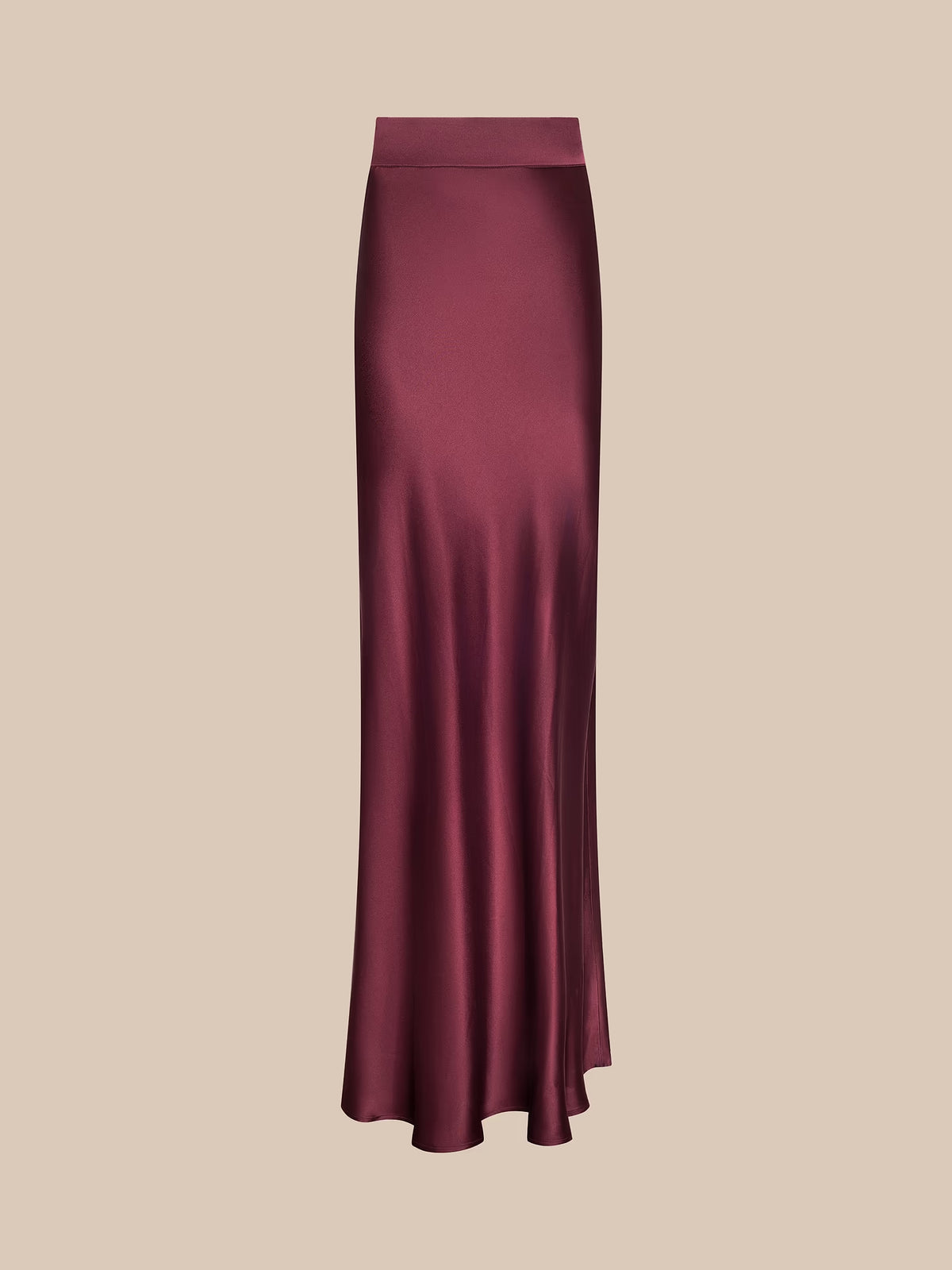 L'Agence Ryker Silk Maxi Skirt - Merlot