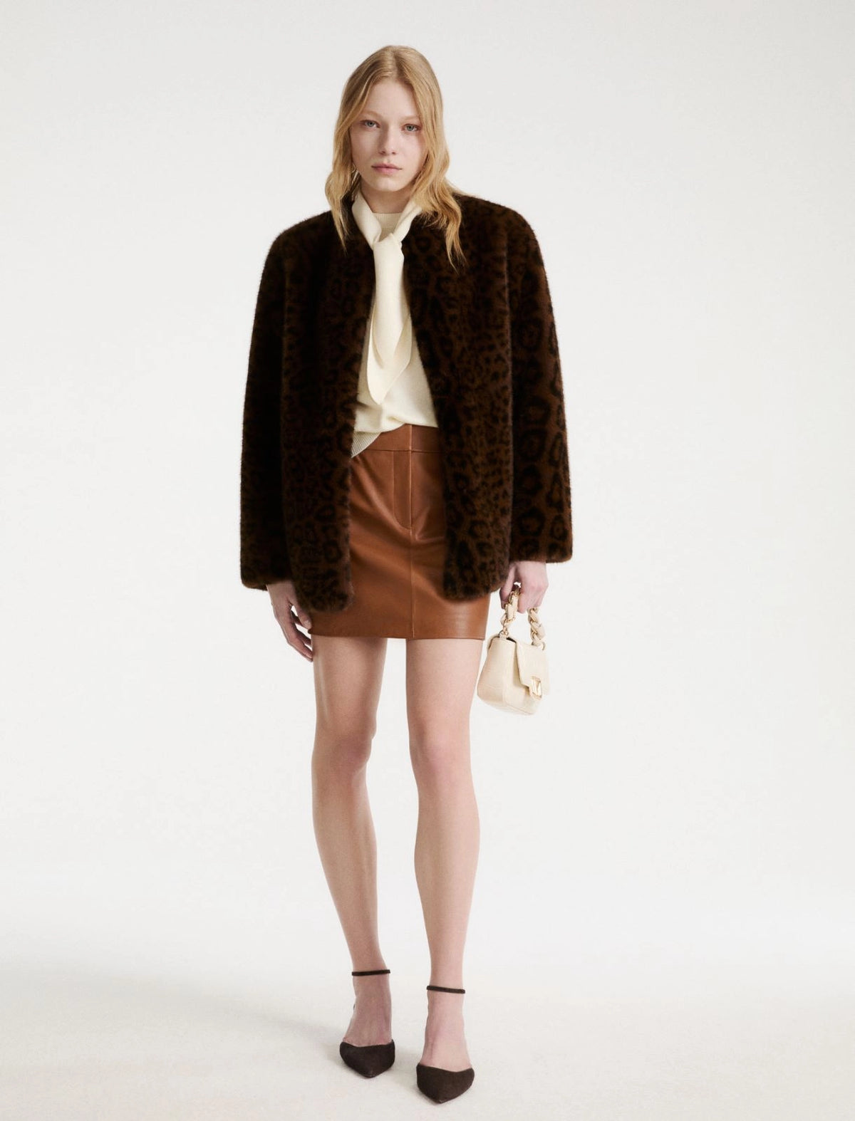 Marella Animal-print coat - COCOA