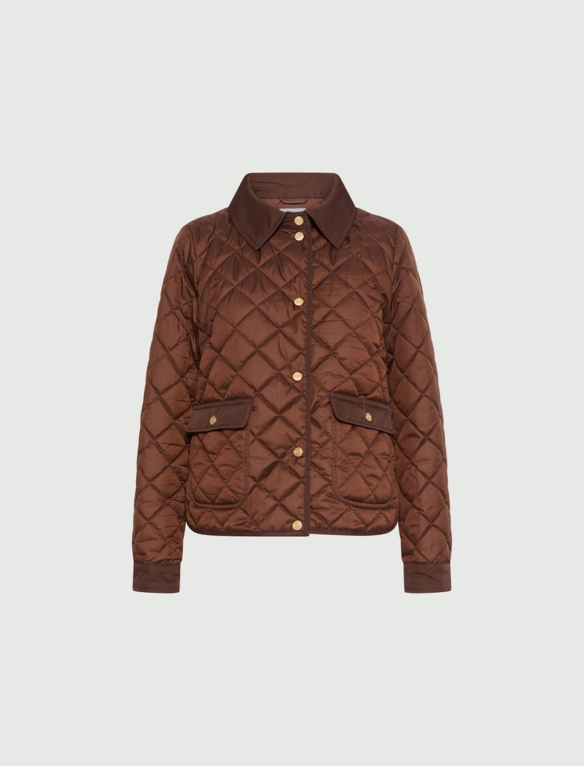 Quilted Shirt-Neck Down Jacket