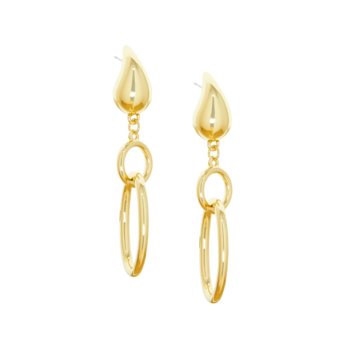 Elongated Dome Earring - Silver