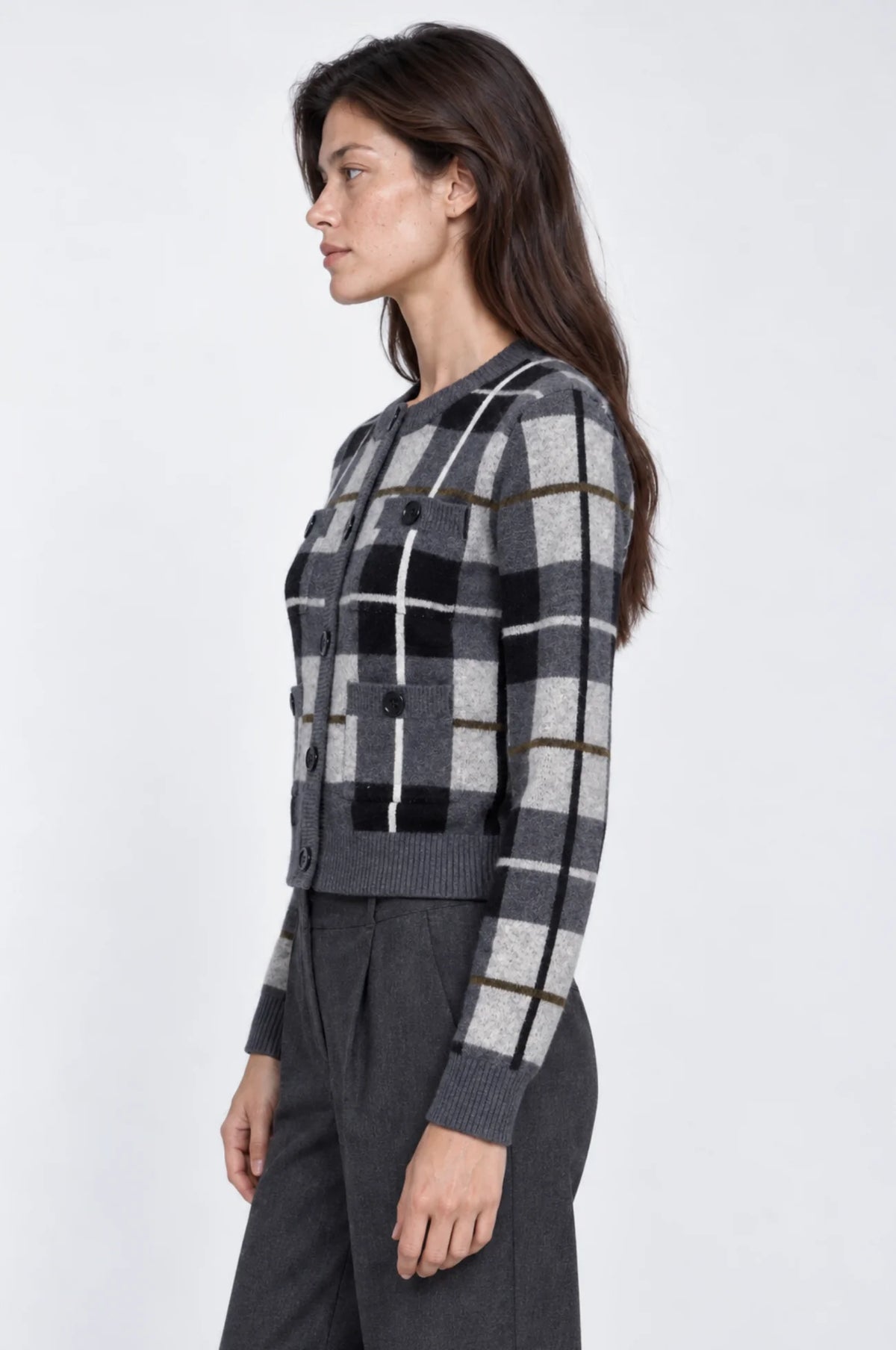 Minnie Rose Plaid Cardigan