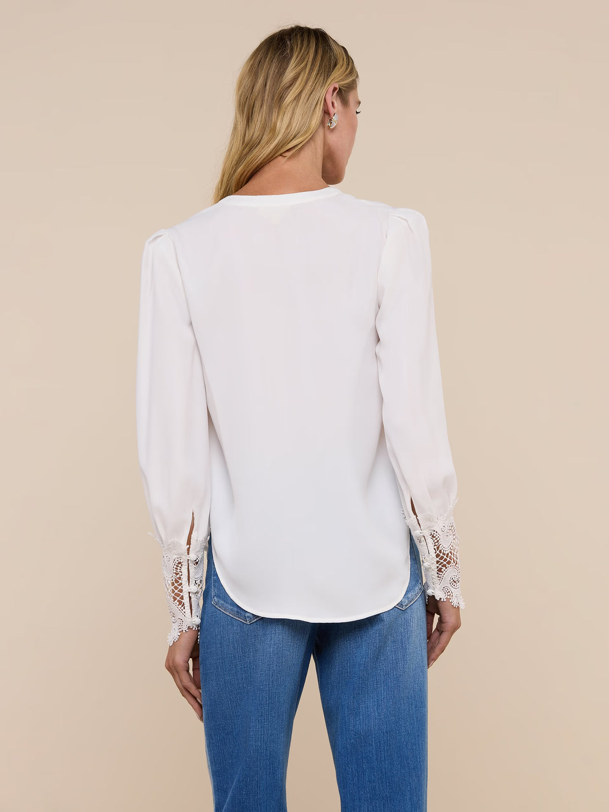 L'Agence Ava Lace Blouse - Ivory