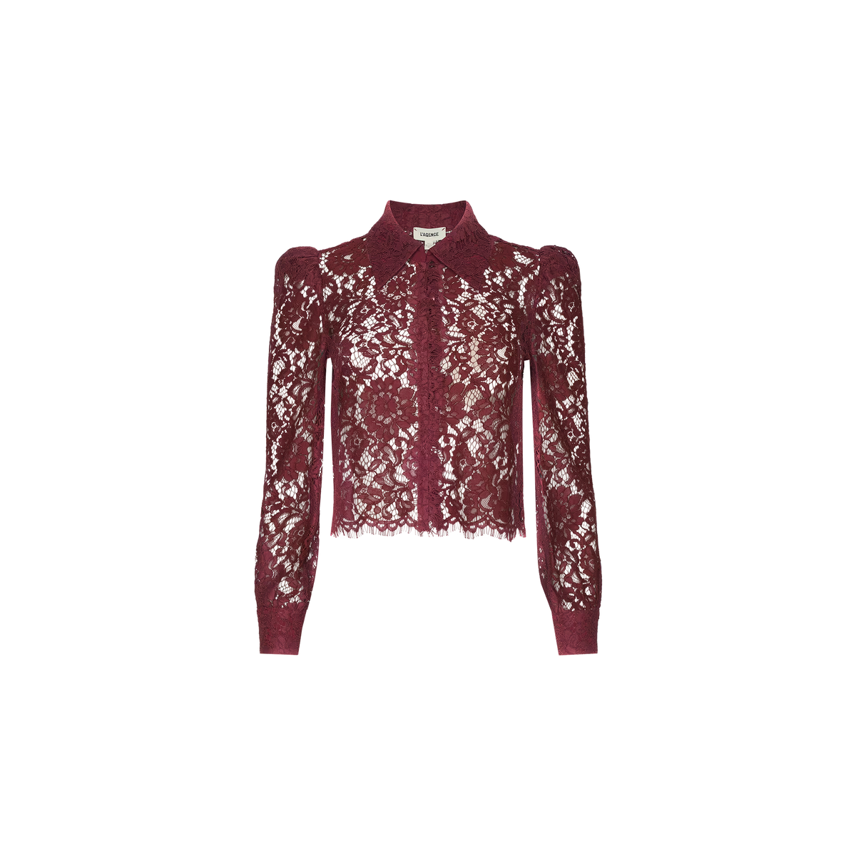 L'Agence Anita Lace Blouse - Deep Sangria