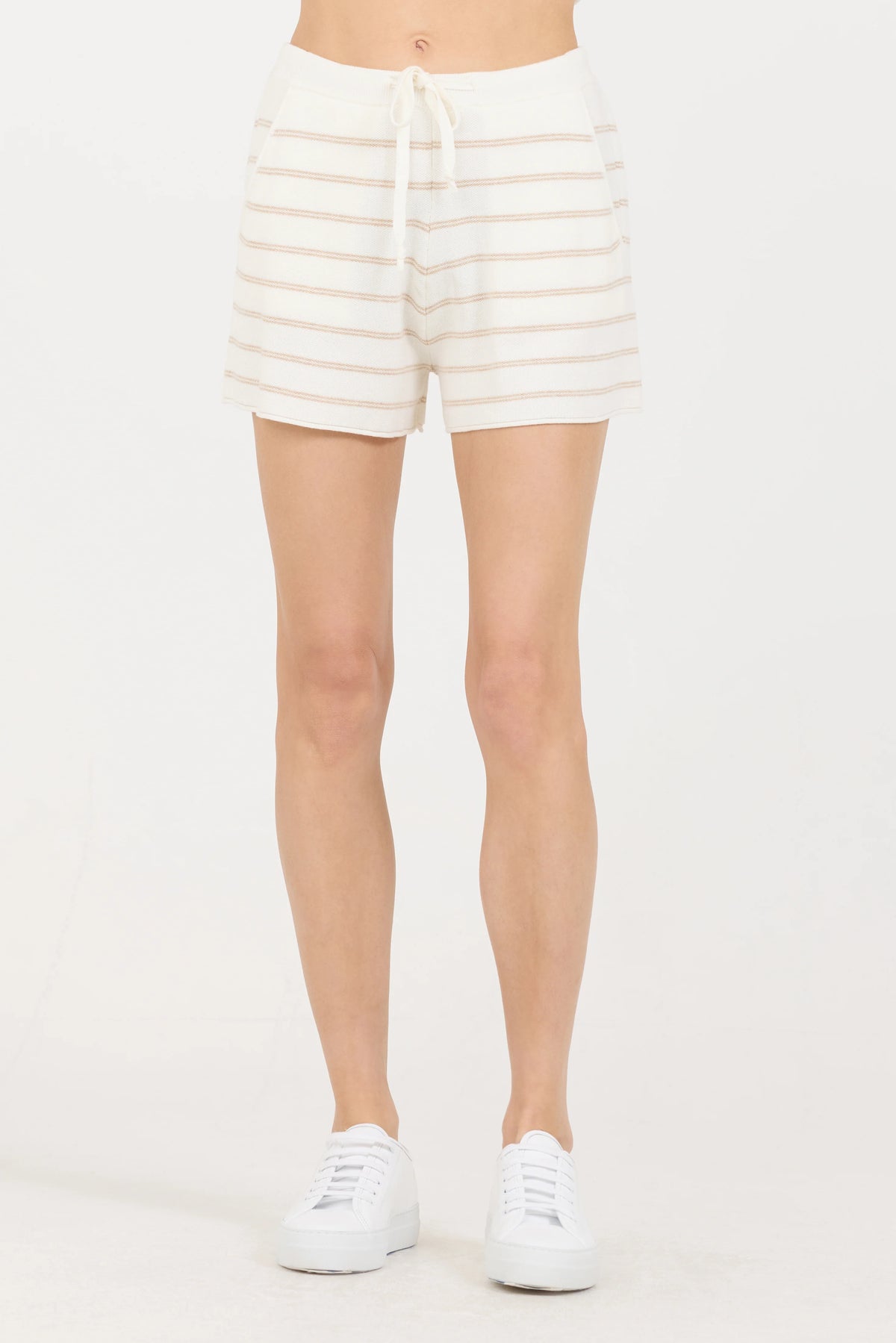 One Grey Day Warwick Short - Oatmeal Stripe