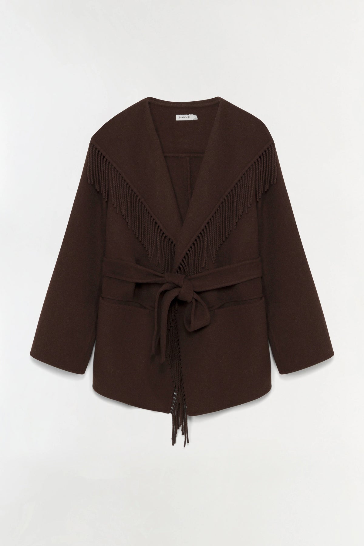 Simkhai Rowen Fringe Jacket - Chocolate