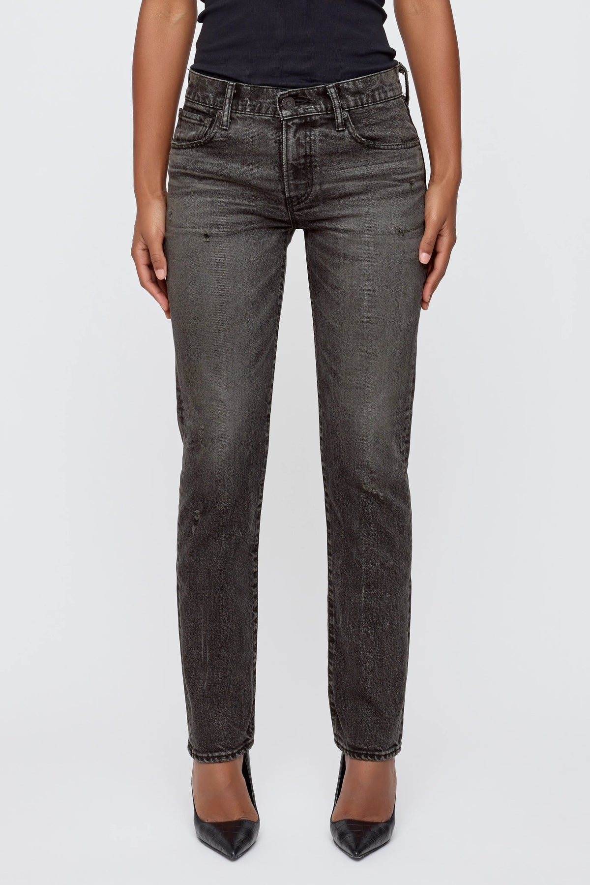 Moussy Vintage Bellview Slim - Black