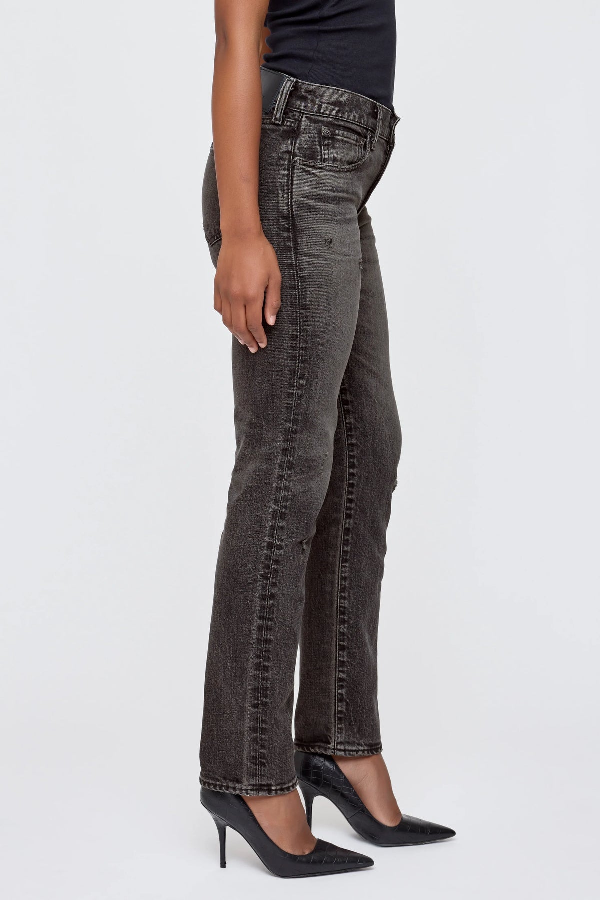 Moussy Vintage Bellview Slim - Black