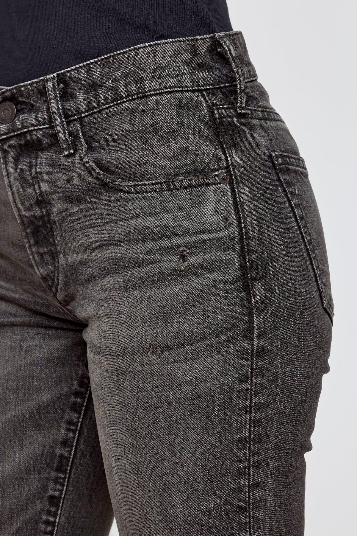 Moussy Vintage Bellview Slim - Black
