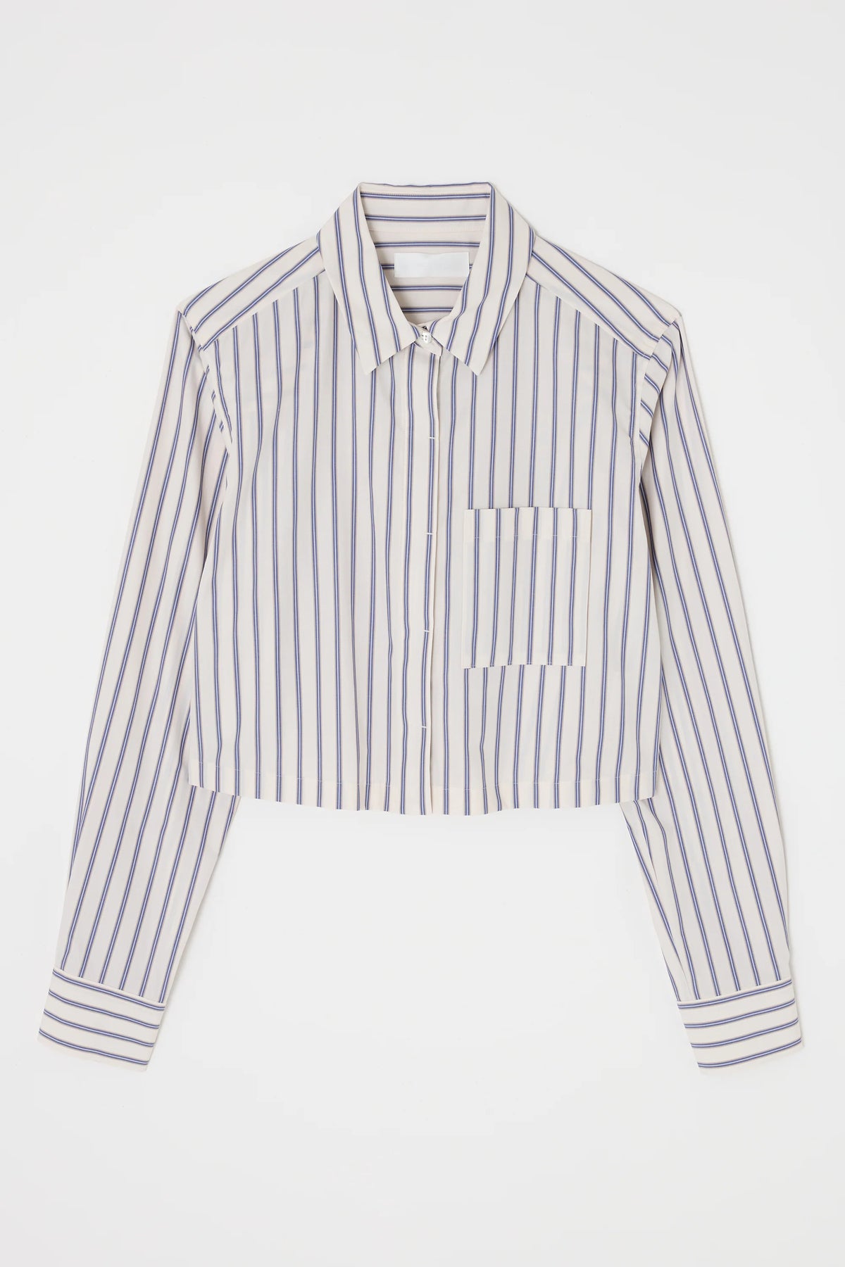 Moussy Basic Striped Cropped Shirt
