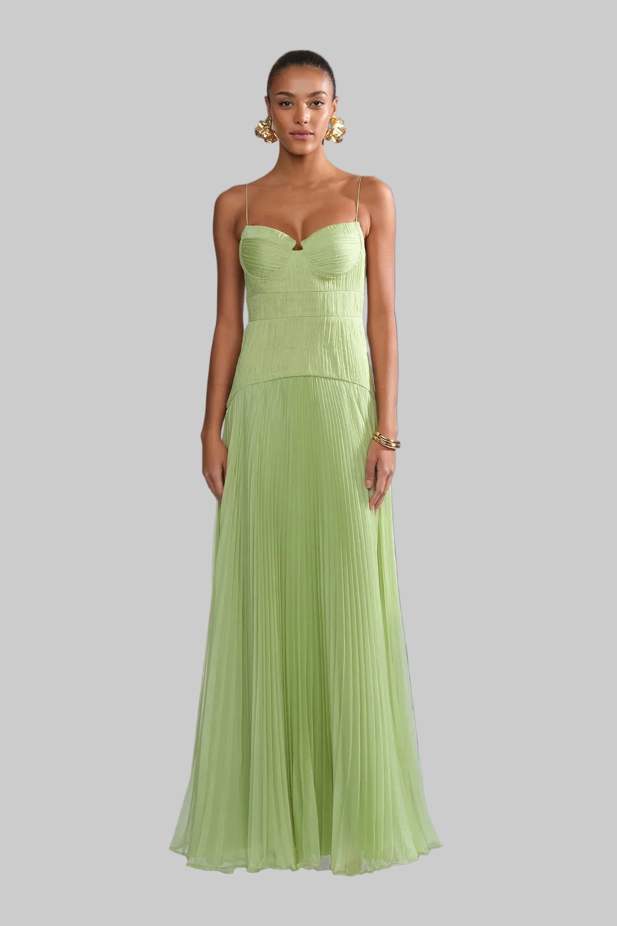AMUR Saylor Pleated Gown