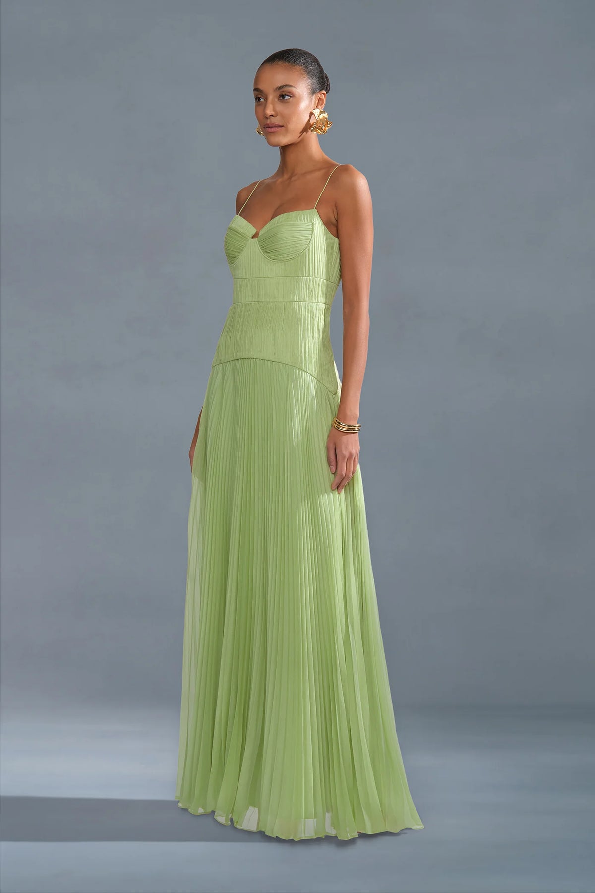 AMUR Saylor Pleated Gown