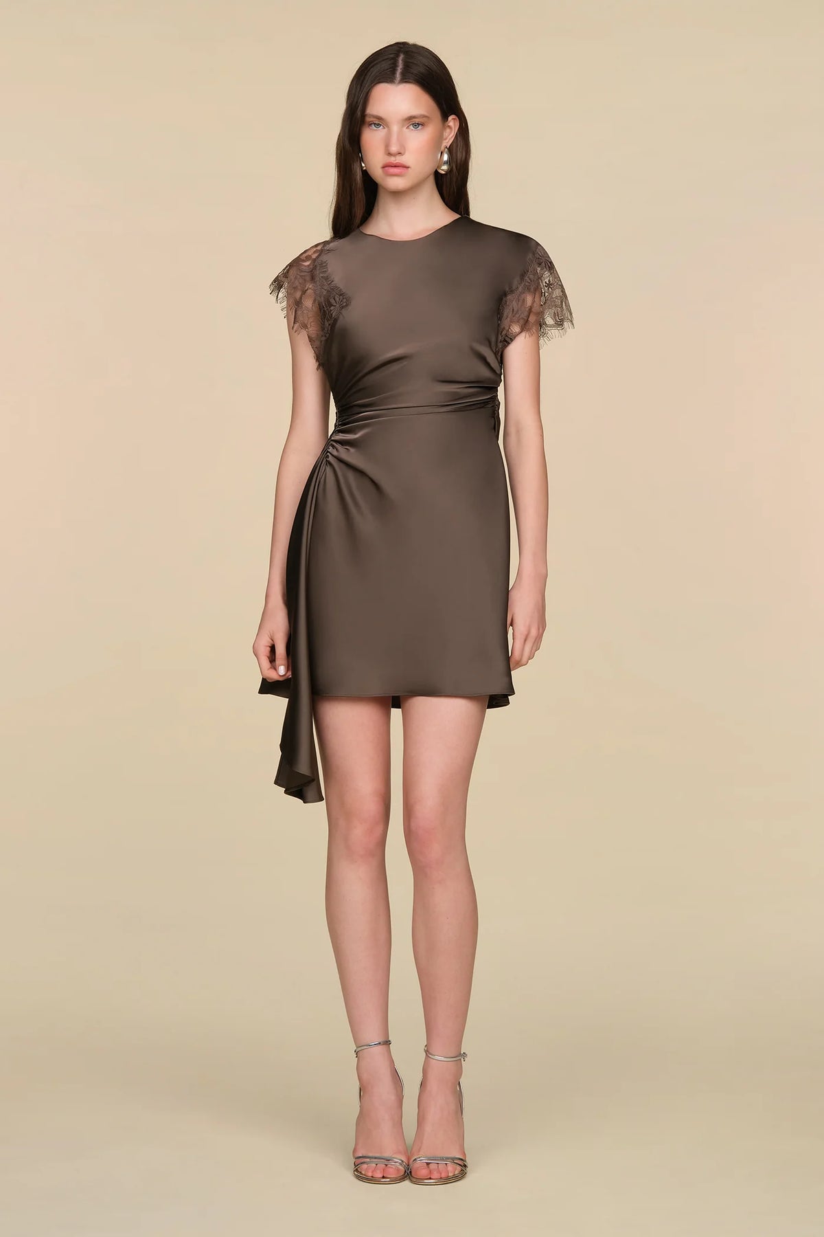 Amur Zina Ruched Mini Dress - Autumn Sky