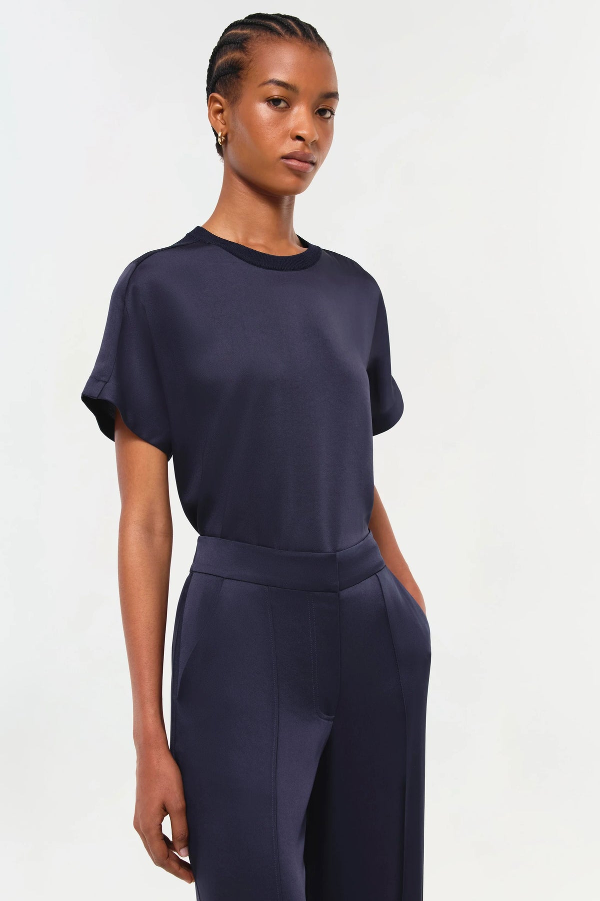 Simkhai Kyra Wide Leg Pant - Midnight