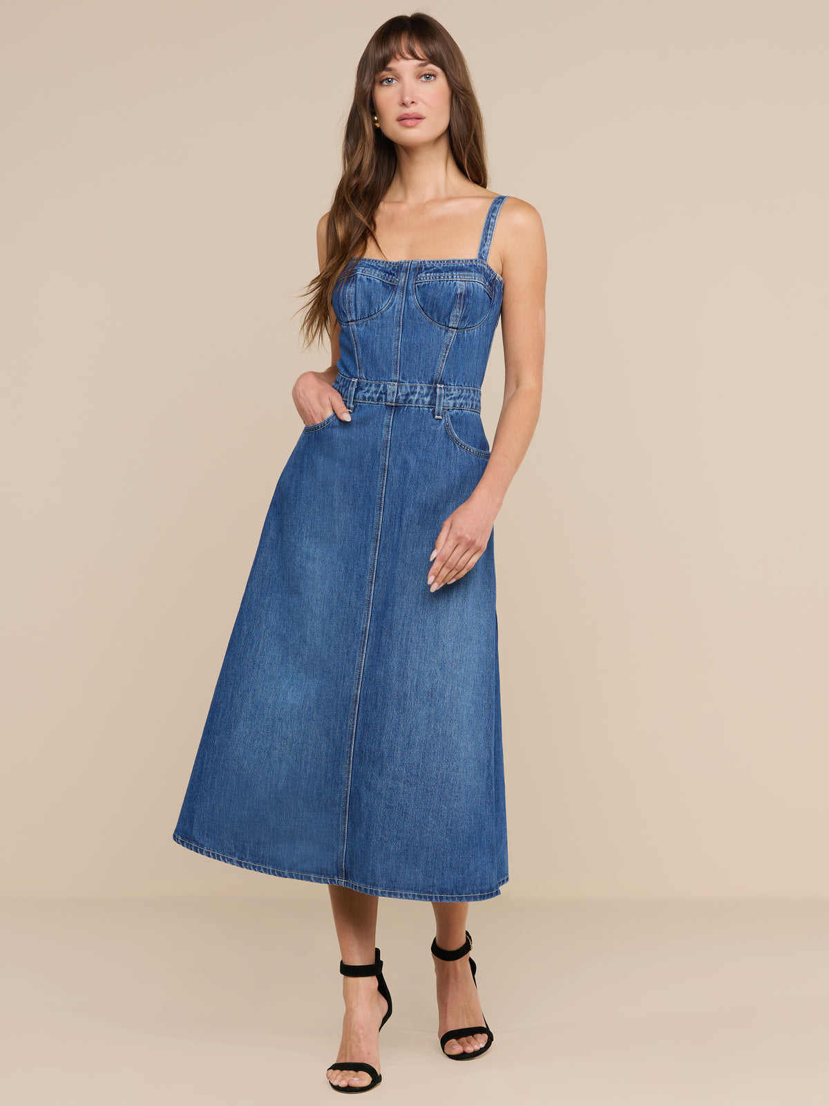 L'Agence Jovie Bustier Midi Dress