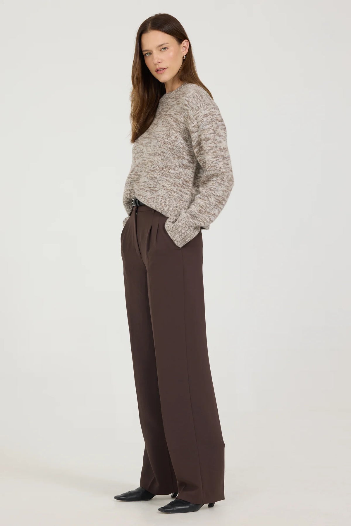 One Grey Day Greer Cashmere Crewneck